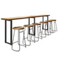Ensemble de Table de Bar moderne, 1/7 pièces, Table de comptoir rectangulaire en bois de pin pour dépanneur