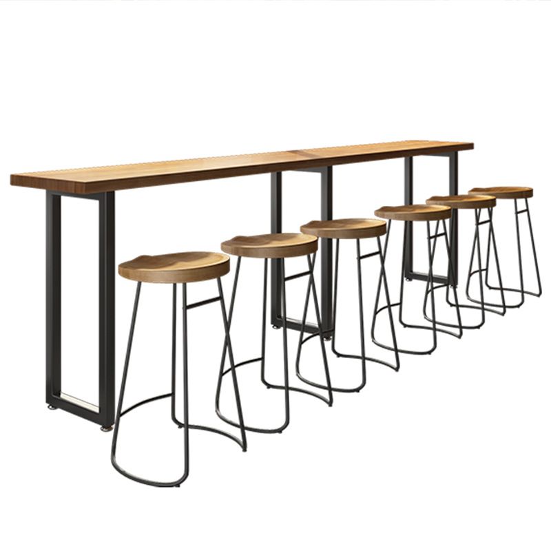 Ensemble de Table de Bar moderne, 1/7 pièces, Table de comptoir rectangulaire en bois de pin pour dépanneur