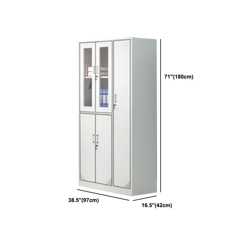 Contemporary Style Steel Wardrobe White Colour Wardrobe Closet with Lock
