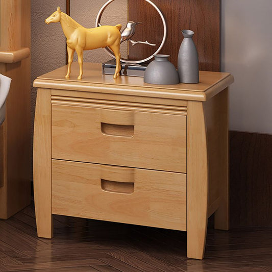 Mesita de cama tradicional mesita de madera sólida con cajones