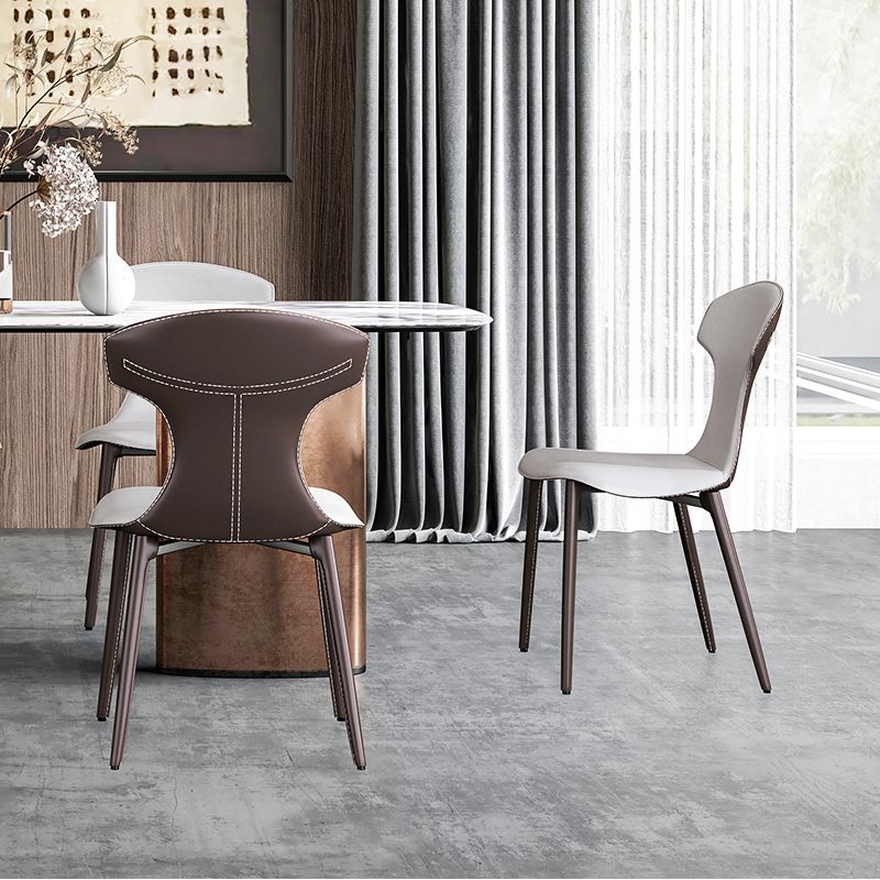 Contemporary Faux Leather Dining and Accent Chairs for Kitchen Clearhalo 'Dining Chairs' 'Dining Tables & Seating' 'dining_chair' 'furn' 'furn_dining_chair' 'Furniture' 'Kitchen & Dining Furniture' 1200x1200_5d1b7f25-beeb-4df8-b642-005726c78d71