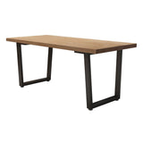 Industrial Style Solid Wood Dining Table Brown Rectangle Sled Base Table for Dinning Room Clearhalo ' dining_table' 'Dining Tables & Seating' 'Dining Tables' 'furn' 'furn_dining_table' 'Furniture' 'furniture_dining_table' 'Kitchen & Dining Furniture' 'kitchen&dining_furn' 'kitchen' 'kitchen_dining_table' 1200x1200_5d1bd554-d02e-4ded-97cb-d10ce69df46f