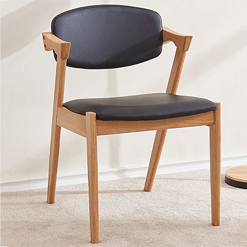 Wood Side Dining Chairs Contemporary Open Back Dining Side Chair in Black Clearhalo 'Dining Chairs' 'Dining Tables & Seating' 'dining_chair' 'furn' 'furn_dining_chair' 'Furniture' 'Kitchen & Dining Furniture' 1200x1200_5d1bed9f-a4f1-43d8-b747-24ec739c5c68