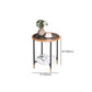 Glass & Slate Round Coffee Table Set Tropical Shelf Included Cocktail Table Clearhalo 'Coffee & Accent Tables' 'Coffee Tables' 'coffee_tables' 'furn' 'furn_coffee_tables' 'Furniture' 'Living Room Furniture' 1200x1200_5d1cb146-2c32-4d68-be4e-b417a05d2603