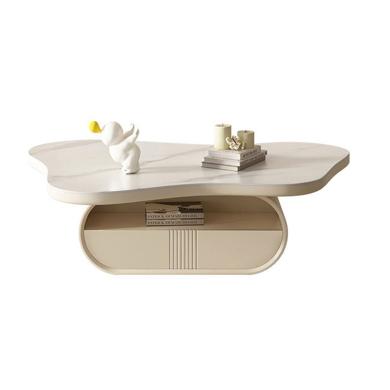 Contemporary Geometric Cocktail Table Stone White Coffee Table Clearhalo 'Coffee & Accent Tables' 'Coffee Tables' 'coffee_tables' 'furn' 'furn_coffee_tables' 'Furniture' 'Living Room Furniture' 1200x1200_5d1da6d0-7a1f-4f65-abec-935c76be3c55