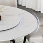Sintered Stone Dining Table Round Modern Dining Table with Black Frame Clearhalo ' dining_table' 'Dining Tables & Seating' 'Dining Tables' 'furn' 'furn_dining_table' 'Furniture' 'furniture_dining_table' 'Kitchen & Dining Furniture' 'kitchen&dining_furn' 'kitchen' 'kitchen_dining_table' 1200x1200_5d1e02b2-4caa-495b-9ecb-2ba43e4671cb
