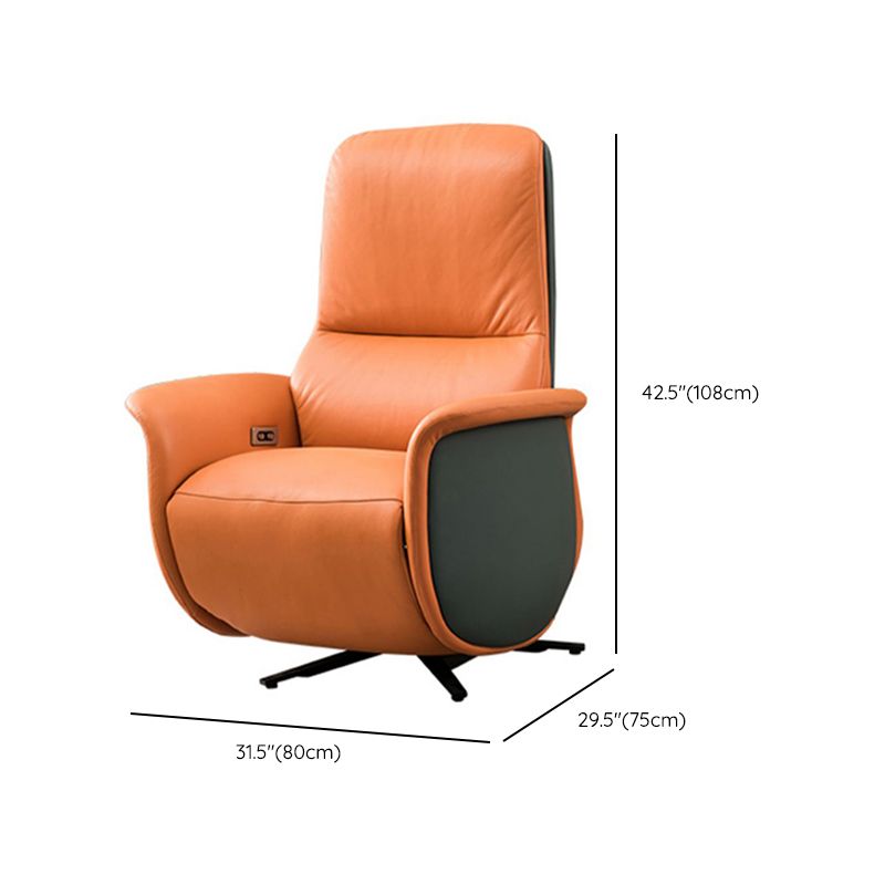 Scandinavian Swivel Base Standard Recliner Single Recliner Chair Clearhalo 'Chairs & Seating' 'furn' 'furn_recliners' 'Furniture' 'Living Room Furniture' 'Recliners' 1200x1200_5d1e1210-5e32-4839-80a7-55a083af36d9