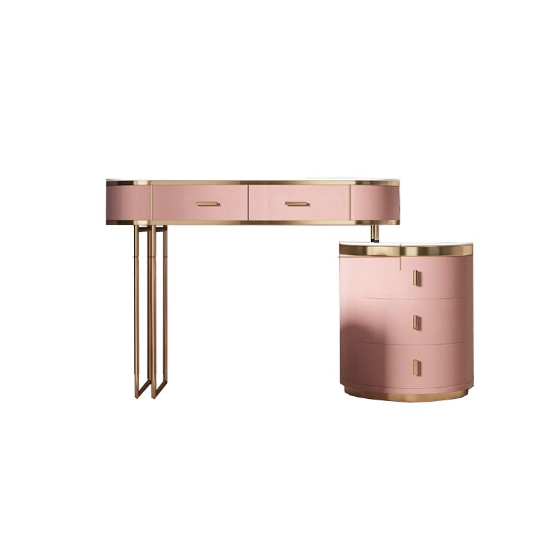 29.52 "Altura Top de pizarra rosa con tocador de maquillaje de cajones