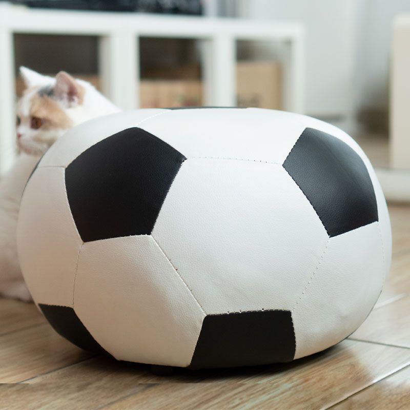 Pouf Tomato Pattern Ottoman Faux Leather Modern Specialty Ottoman Clearhalo 'furn' 'furn_ottomans_poufs' 'Furniture' 'Living Room Furniture' 'Ottomans & Poufs' 'ottomans_poufs' 1200x1200_5d1fc29b-8b02-4ee1-a48a-23167dc0f027