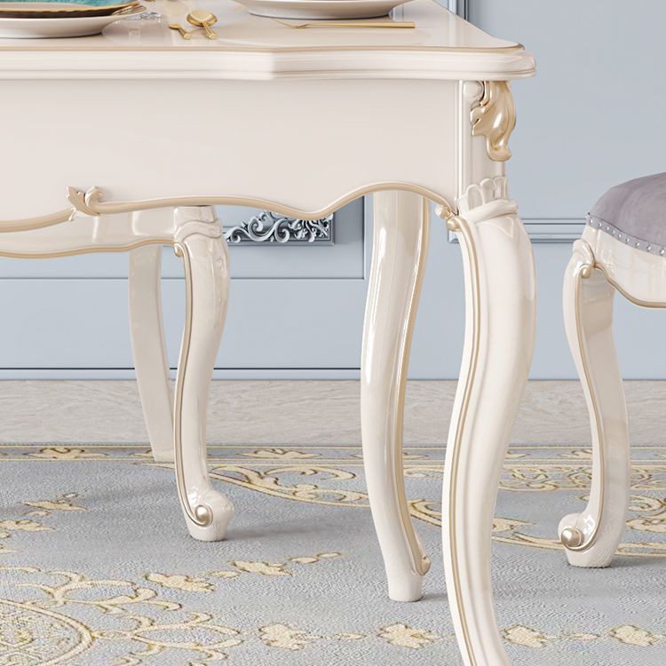 Rectangle Shape White Tone Dining Table Victoria 4 Legs Table for Dining Room Clearhalo ' dining_table' 'Dining Tables & Seating' 'Dining Tables' 'furn' 'furn_dining_table' 'Furniture' 'furniture_dining_table' 'Kitchen & Dining Furniture' 'kitchen&dining_furn' 'kitchen' 'kitchen_dining_table' 1200x1200_5d20942b-ff88-4d16-a0e4-2ca808291ad3
