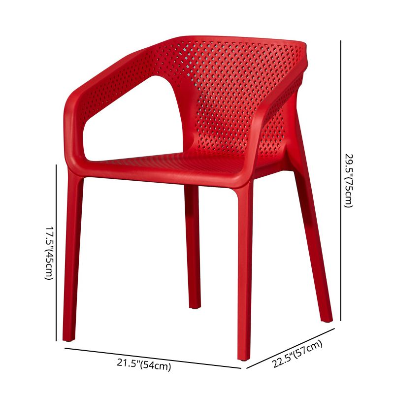 Contemporary Style Multicolor Dining Arm Chair Plastic Stacking Arm Chair Clearhalo ' kitchen&dining_furn' 'Dining Chairs' 'Dining Tables & Seating' 'dining_chair' 'furn' 'furn_dining_chair' 'Furniture' 'furniture_dining_chair' 'Kitchen & Dining Furniture' 'kitchen' 1200x1200_5d226d35-3744-4814-b804-9568435cc691
