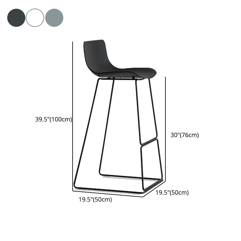 Modern Coffee Shop Armless Stool Matte Finish Plastic Barstool Clearhalo 'Bar Furniture' 'Bar Stools' 'bar_stools' 'furn' 'furn_bar_stools' 'Furniture' 'furniture_bar_stools' 'Kitchen & Dining Furniture' 1200x1200_5d23346e-8e47-43a2-b44d-1dfd7f5226d0