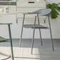 Modern Indoor-Outdoor Dining Arm Chair Plastic Arm Chair with Metal Legs