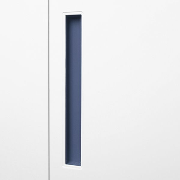 Moderne Stahlgarderobe Kabinett weiß und grauer Kleiderschrank Armoire