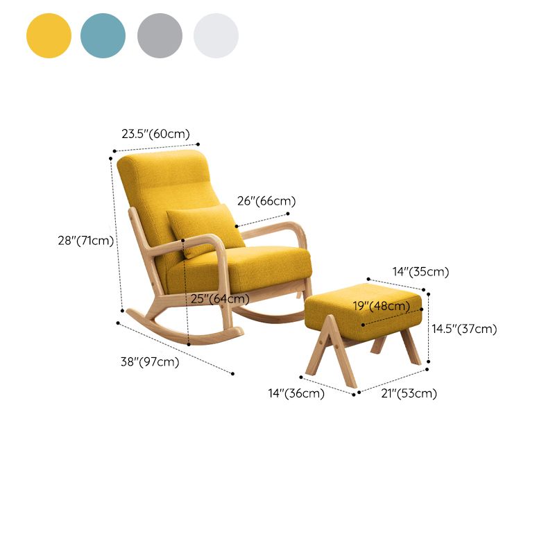 Sedia a lounge in stile semplice sedia pigra sedia a dondolo in legno per soggiorno