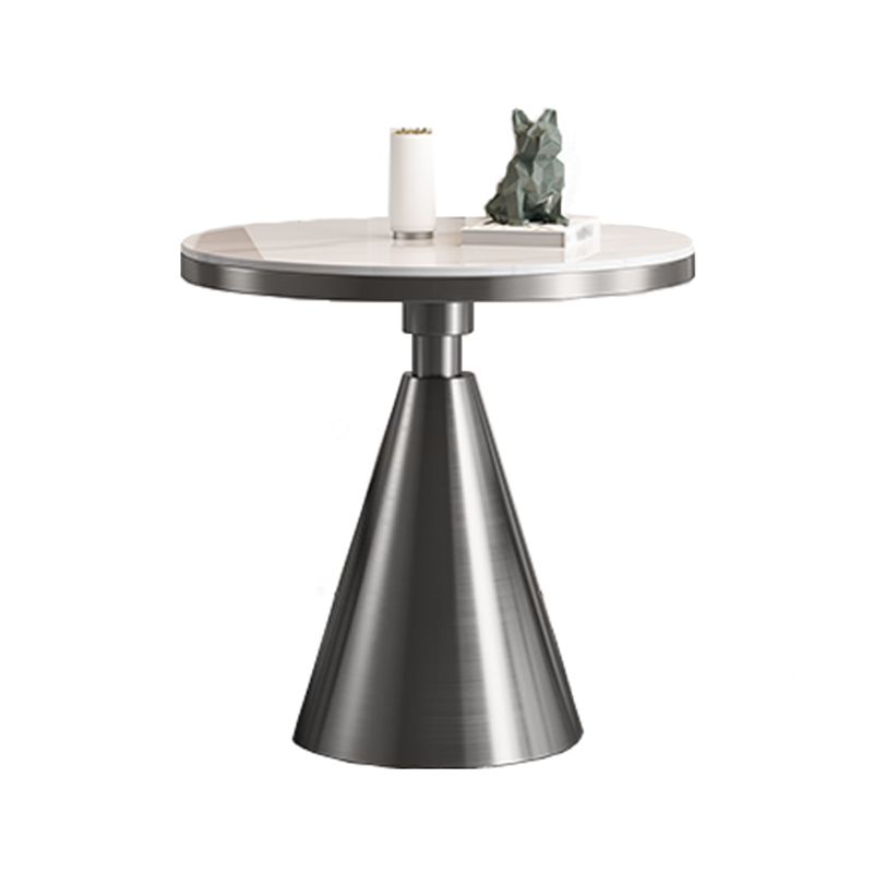 石とスチールダイニングサイトテーブル伝統的な豪華な丸いダイニングテーブル