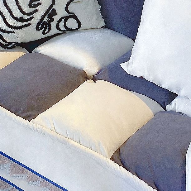 Convertible Leather Sofa Living Room Rolled Arm Loveseat with Pillows