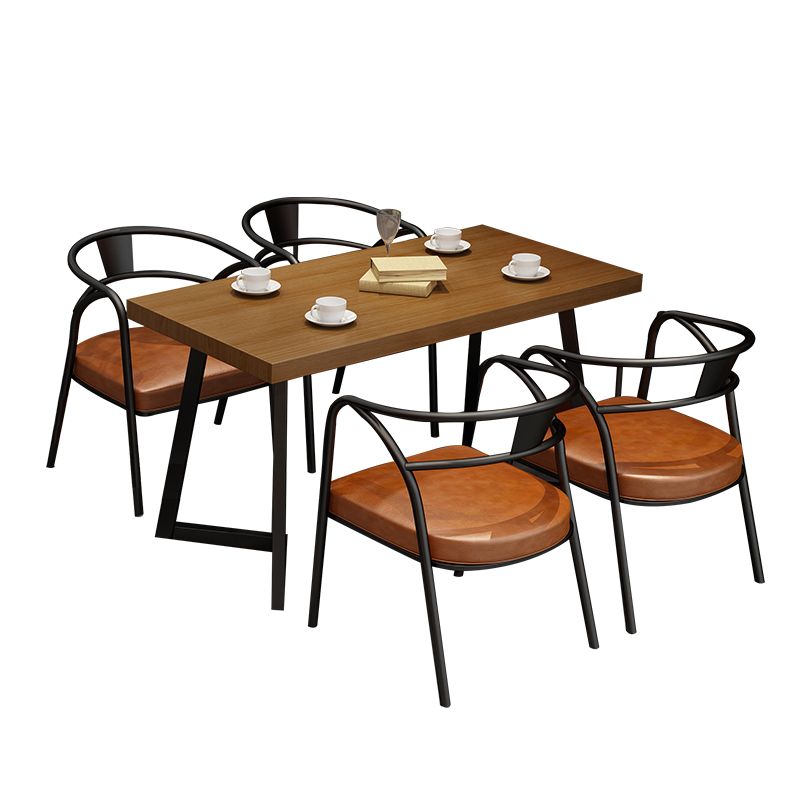 Industrial Solid Wood Dining Table Brown Table with Metal Base for Dinning Room Clearhalo ' dining_table' 'Dining Tables & Seating' 'Dining Tables' 'furn' 'furn_dining_table' 'Furniture' 'furniture_dining_table' 'Kitchen & Dining Furniture' 'kitchen&dining_furn' 'kitchen' 'kitchen_dining_table' 1200x1200_5d2b54af-0833-46e6-ba62-97e93f4787cd