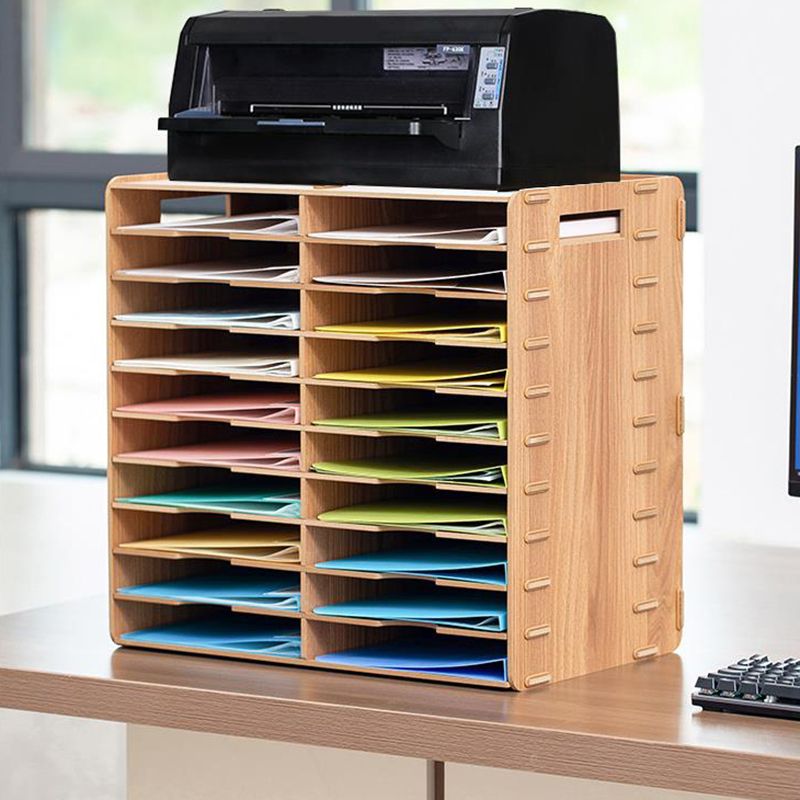 Contemporary Vertical Filing Cabinet Wooden Frame File Cabinet