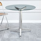 Glass Top Dining Table Modern Dining Table with Pedestal Base Clearhalo 'Dining Tables & Seating' 'Dining Tables' 'dining_table' 'Furniture' 'furniture_dining_table' 'Kitchen & Dining Furniture' 'kitchen' 'kitchen_dining_table' 1200x1200_5d2e75c3-a083-4f34-95d1-d103f87b7585