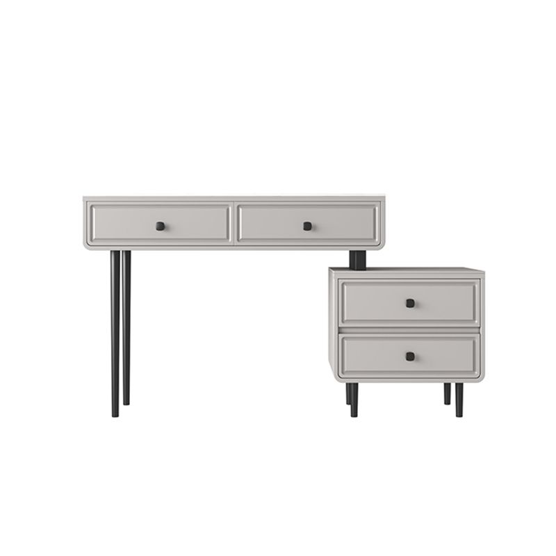 30.7" High 4 Drawers Makeup Vanity Desk Wood and Metal Vanity