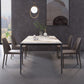 Stone Top Dining Table Contemporary Dining Table with 4 Legs in Black Clearhalo ' dining_table' 'Dining Tables & Seating' 'Dining Tables' 'furn' 'furn_dining_table' 'Furniture' 'furniture_dining_table' 'Kitchen & Dining Furniture' 'kitchen&dining_furn' 'kitchen' 'kitchen_dining_table' 1200x1200_5d2fc934-41c7-4f8c-bc33-f2608a4f9cf9