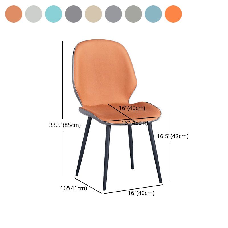 Industrial Style Faux Leather Dining Chairs Solid Back Chair for Kitchen Clearhalo ' kitchen&dining_furn' 'Dining Chairs' 'Dining Tables & Seating' 'dining_chair' 'furn' 'furn_dining_chair' 'Furniture' 'furniture_dining_chair' 'Kitchen & Dining Furniture' 'kitchen' 1200x1200_5d305b1f-89b9-48a7-b7f1-8de34b0cbca5