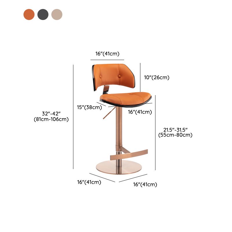 Sgabello da bar per bar con baia da barra rotable industriale per casa