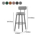 Modern Backrest Armless Counter Stool Iron Cafe Bar Stool with Cushion and Pedal Clearhalo 'Bar Furniture' 'Bar Stools' 'bar_stools' 'furn' 'furn_bar_stools' 'Furniture' 'furniture_bar_stools' 'Kitchen & Dining Furniture' 1200x1200_5d312d8a-450c-4eed-b666-7574d48a22af