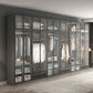 Contemporary Style Glass Wardrobe Grey Colour Wardrobe Closet Clearhalo 'Armoires & Wardrobes' 'armoires_wardrobes' 'Bedroom Furniture' 'furn' 'furn_armoires_wardrobes' 'Furniture' 1200x1200_5d332809-d0fa-41b8-a63e-25b80678891b