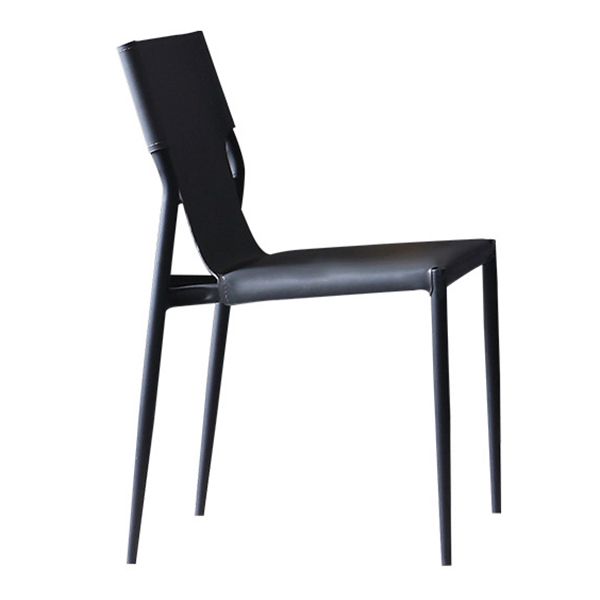 Modern Style Metal Chairs Armless Chair for Kitchen with Metal Legs
