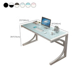 Contemporary Glass Office Desk Antique Finish Rectangular Computer Desk Clearhalo 'furn' 'furn_office_desk' 'Furniture' 'Office Desks' 'Office Furniture' 'office_desk' 1200x1200_5d33d84b-ffca-49ba-b203-38af8f2704ad