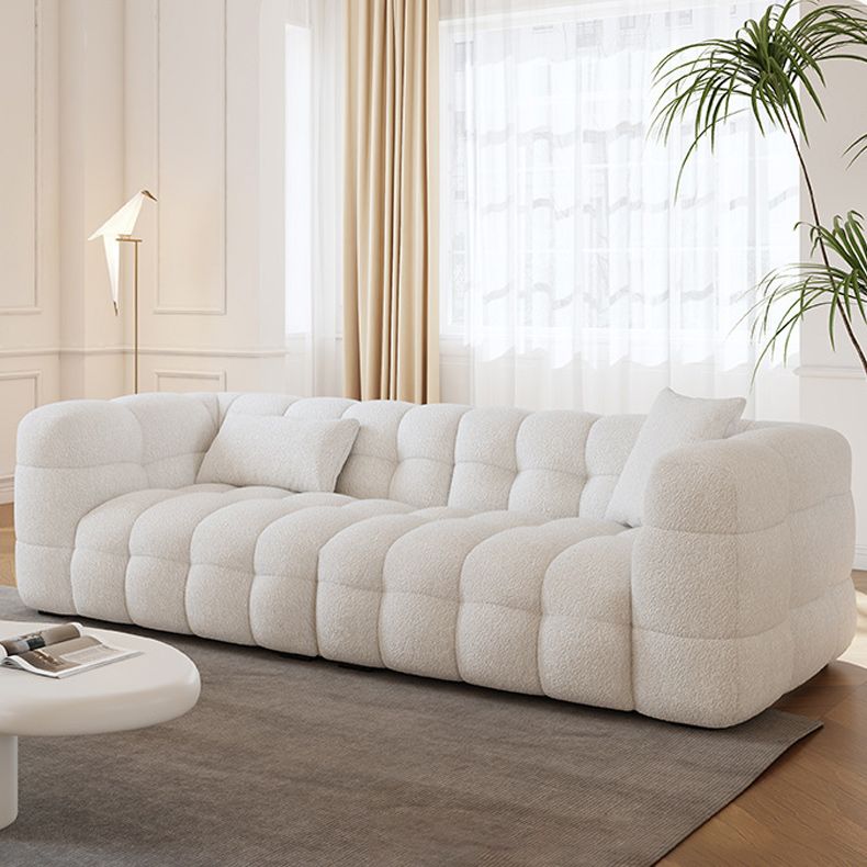 Sofá de brazo de esmoquería moderno resistente al sofá de la bizcocho de galleta en blanco