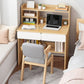Bureau de bureau en bois moderne bureau de forme rectangulaire avec 2 jambes en blanc / naturel