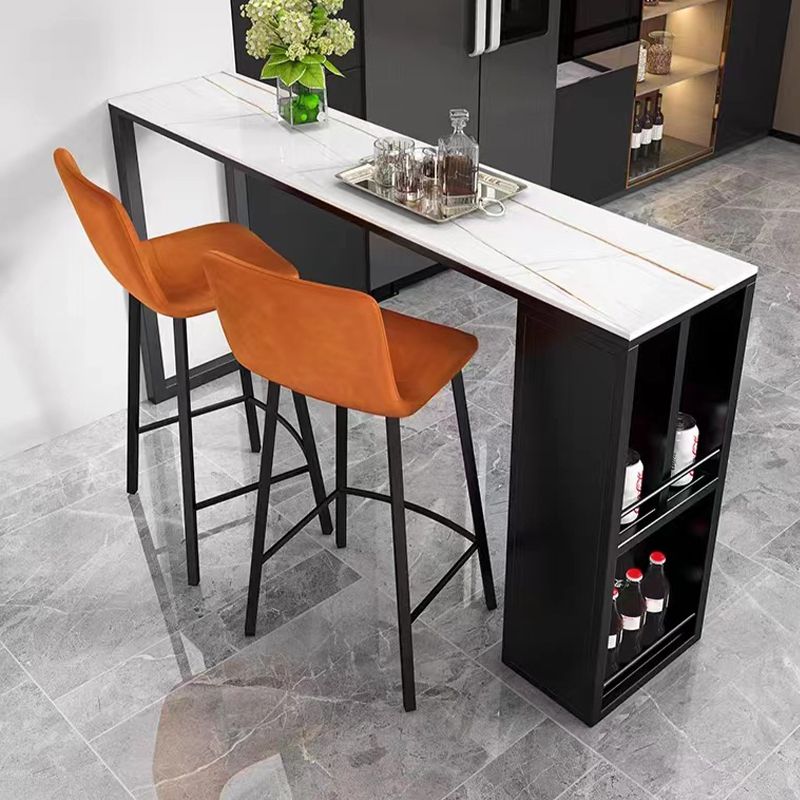 Metal Low Back Dining Stools Contemporary Armless Bar Stools with Footrest Clearhalo 'Bar Furniture' 'Bar Stools' 'bar_stools' 'furn' 'furn_bar_stools' 'Furniture' 'Kitchen & Dining Furniture' 1200x1200_5d3597b2-a8d4-490b-b5ca-053e025cb2fa
