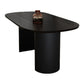 Minimalist Black Kitchen Dining Table Solid Wood Oval Shape Dining Table with Double Pedestal Bases Clearhalo ' dining_table' 'Dining Tables & Seating' 'Dining Tables' 'furn' 'furn_dining_table' 'Furniture' 'furniture_dining_table' 'Kitchen & Dining Furniture' 'Kitchen Furniture' 'kitchen&dining_furn' 'kitchen' 'kitchen_dining_table' 1200x1200_5d3608f1-98cc-40cf-8c53-f9d0e3b6044e