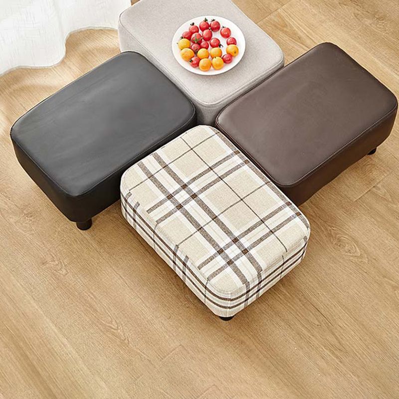 Contemporary Ottoman Solid Color Water Resistant Leather Rectangle Footstool Ottoman Clearhalo 'furn' 'furn_ottomans_poufs' 'Furniture' 'Living Room Furniture' 'Ottomans & Poufs' 'ottomans_poufs' 1200x1200_5d389cdc-33a1-42bb-8b47-5c5b39715f65