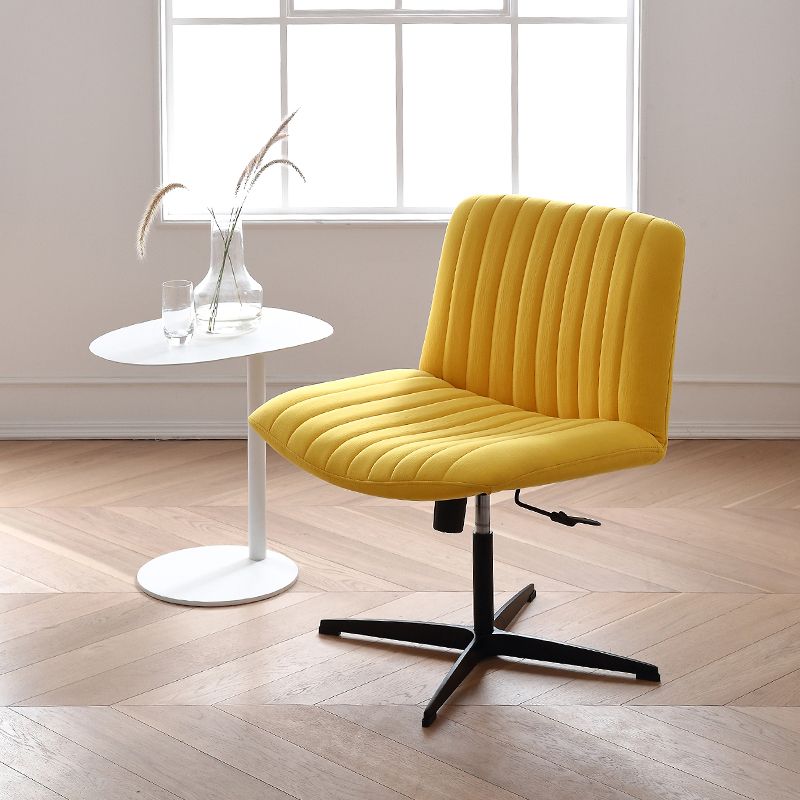 Office Swivel Lounge Chair Armless Solid Color Chair with Cushion Clearhalo 'Accent Chairs' 'accent_chairs' 'Chairs & Seating' 'furn' 'furn_accent_chairs' 'Furniture' 'Living Room Furniture' 1200x1200_5d39aaae-4b5e-41fe-8c44-6b2a7fe71742