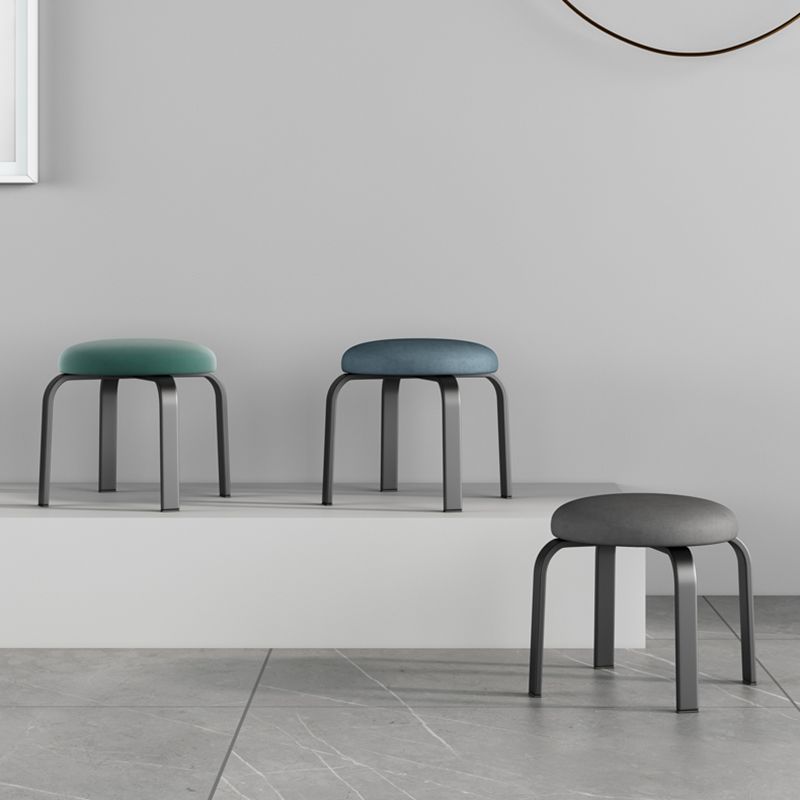 Pisos Remo de lágrimas otomanas Solid Glam Cotton Blend Otomana redonda