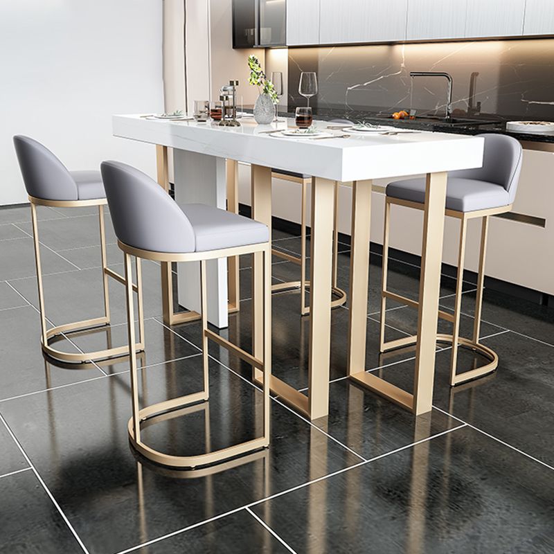 Kitchen Artificial Marble Counter Table Metal Base 40-inch Height Nordic Bar Table Clearhalo 'Bar Furniture' 'Bar Tables' 'bar_tables' 'furn' 'furn_bar_tables' 'Furniture' 'furniture_bar_tables' 'Kitchen & Dining Furniture' 1200x1200_5d3afeb1-acaa-42fd-b669-462a4aa6bf34