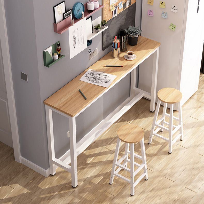 Rectangle Bar Table Contemporary Bar Table with Trestle Base Clearhalo 'Bar Furniture' 'Bar Tables' 'bar_tables' 'furn' 'furn_bar_tables' 'Furniture' 'furniture_bar_tables' 'Kitchen & Dining Furniture' 1200x1200_5d3e0dd9-e7d4-4e0b-a959-bec05c6cd349
