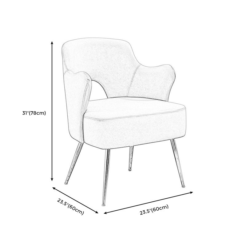 23.62"W x 23.62"D Velvet/Leather Side Chair Brass Four Legs Accent Chair Clearhalo 'Accent Chairs' 'accent_chairs' 'Chairs & Seating' 'furn' 'furn_accent_chairs' 'Furniture' 'Living Room Furniture' 1200x1200_5d3ea245-ec6d-4e37-b70b-0b1ab829538e