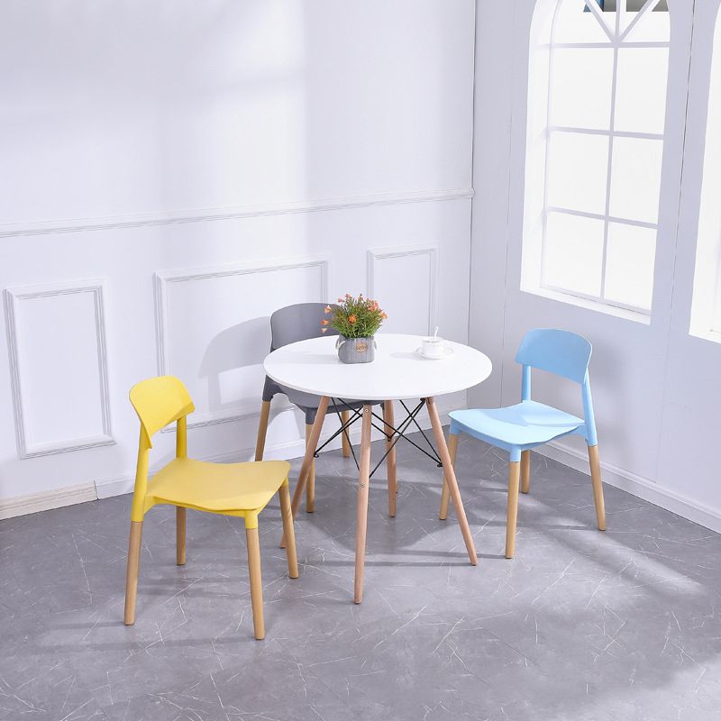 Scandinavian Home Side Chair Open Back Wood Legs Dining Room Chair Set Clearhalo ' kitchen&dining_furn' 'Dining Chairs' 'Dining Tables & Seating' 'dining_chair' 'furn' 'furn_dining_chair' 'Furniture' 'furniture_dining_chair' 'Kitchen & Dining Furniture' 'kitchen' 1200x1200_5d3ea482-360f-4d6e-b7cc-f0b259144556