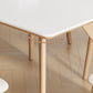 White Stone Top Dining Table Glam Style 4 Legs Dining Table for Dining Room Clearhalo 'Dining Tables & Seating' 'Dining Tables' 'dining_table' 'furn' 'furn_dining_table' 'Furniture' 'Kitchen & Dining Furniture' 1200x1200_5d3fc8ab-550e-45b6-92d6-5870b61f19eb