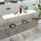Gold Glam Style Bar Table in Iron Top and Faux Marble Milk Tea Shop Bar Table, Only Table Clearhalo 'Bar Furniture' 'Bar Tables' 'bar_tables' 'furn' 'furn_bar_tables' 'Furniture' 'furniture_bar_tables' 'Kitchen & Dining Furniture' 1200x1200_5d40823a-ad3e-4363-951e-d47eaaae541b