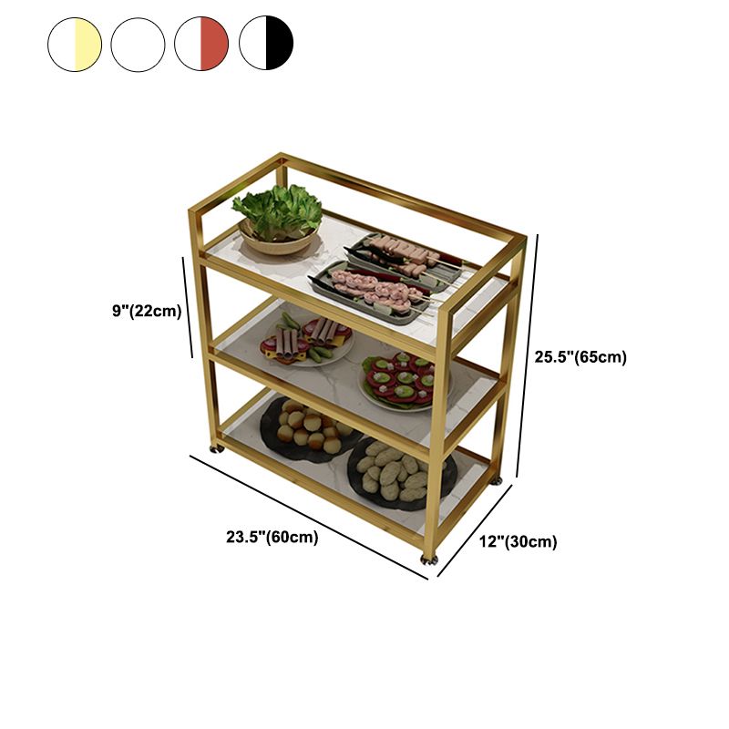 25.59"H Portable Modern Prep Table Metal Prep Table for Home Use
