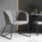 Modern Black Solid Back Dining Arm Chair Metal Kitchen Dining Arm Chair Clearhalo ' kitchen&dining_furn' 'Dining Chairs' 'Dining Tables & Seating' 'dining_chair' 'furn' 'furn_dining_chair' 'Furniture' 'furniture_dining_chair' 'Kitchen & Dining Furniture' 'kitchen' 1200x1200_5d40ec74-191e-4d10-bd3e-b0fa12721fa2