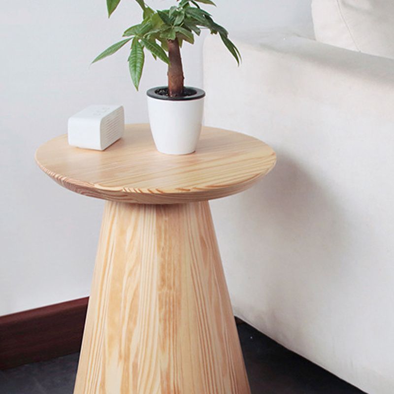 Scandinavian Solid Wood Round Pedestal Living Room Side End Table Clearhalo 'Coffee & Accent Tables' 'End & Side Tables' 'end_side_tables' 'furn' 'furn_end_side_tables' 'Furniture' 'Living Room Furniture' 1200x1200_5d41d512-523d-4de6-92c7-bf584c9c8c09
