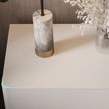 Faux Wood-Nachtkabinett zeitgenössischer Bett Nachttisch mit 2-Schalter