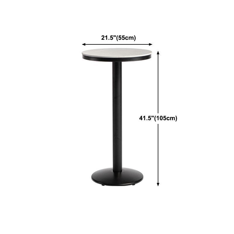 Industrial Metal Bar Table 21.6" Round Top Faux Marble Pedestal Bistro Table for Cafe Clearhalo 'Bar Furniture' 'Bar Tables' 'bar_tables' 'furn' 'furn_bar_tables' 'Furniture' 'furniture_bar_tables' 'Kitchen & Dining Furniture' 'kitchen&dining_furn' 'kitchen' 1200x1200_5d4389f9-afbf-4885-a747-2f50f6695d60